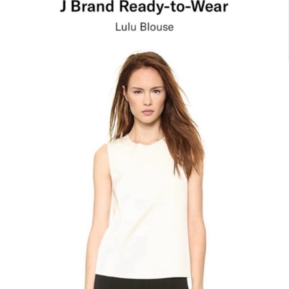 J Brand - Lulu Blouse - Triacetate - Size Small - Cream Shopbop